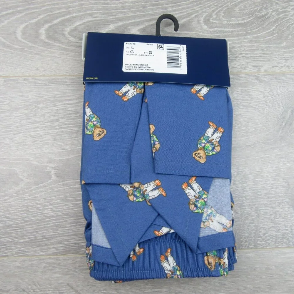 Polo Ralph Lauren Bear Boxer Briefs Men's Size Large Blue NEW - Picture 8 of 9